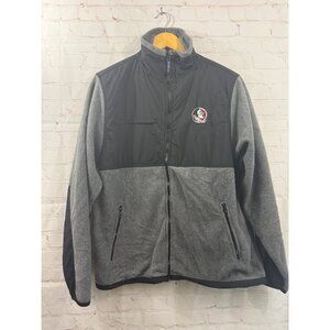 Florida State Fleece Jacket Mens Size Medium Gray & Black Full Front Zip Closure